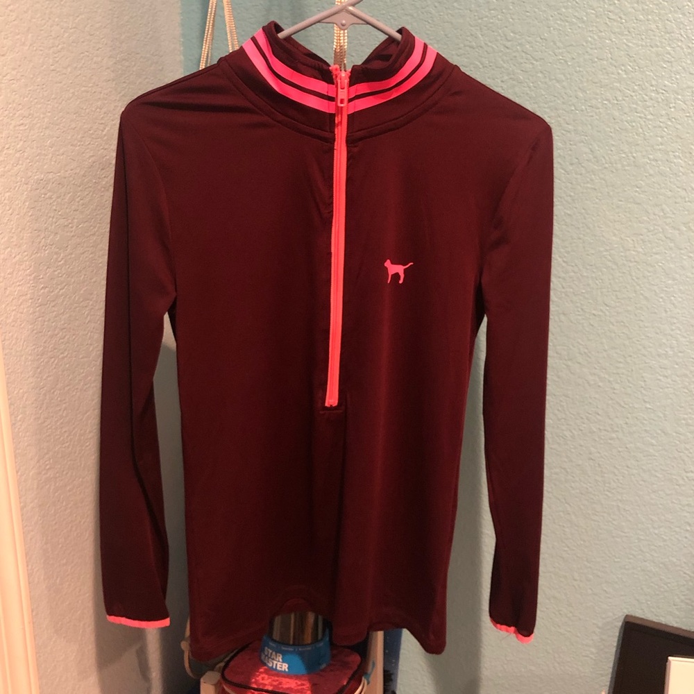 Pink Half-Zip Pull Over - image 1
